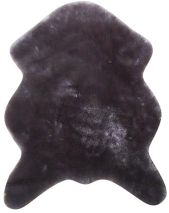 ACESOME Teppich Kunstfell, Faux Lammfell Schaffell Weicher Flauschiger Teppich Kuschelig Wohnzimmer Deko, Nachahmung Wolle Bettvorleger Sofa (Grau, 60 * 90 cm)