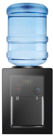 Ecoggeder 3-in-1 Wasserspender,Elektrischer Wasserspender für Büro Haushal,Trinkwasser Maschine kalt und beheizbar,550W Heizleistung,75W Kühlleistung(Schwarz, 220V)