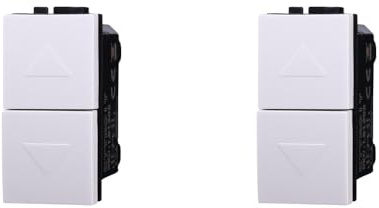 IXTRIMA Pulsante doppio 1P+1P NO saliscendi compatibile Bticino Livinglight colore bianco SET 2 PZ