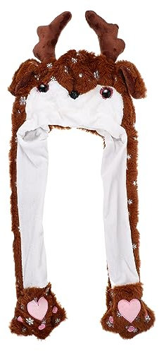 Milisten Bewegender Plüschhut Mit Weihnachtsmotiv Lustige Nikolausmütze Für Festliche Partys Und Veranstaltungen Für Weihnachten Und Neujahr Unisex Und Bequem