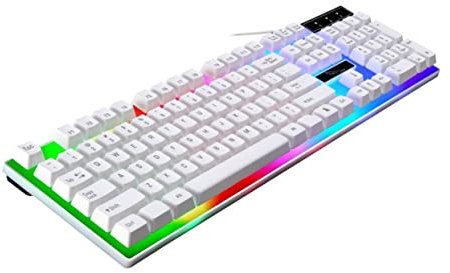 EXCEART Tastiera Retroilluminata USB con Design Ergonomico Compatibile con Computer e Dispositivi Facile Trasportare per