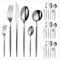 Stainless Steel Cutlery Set, 16-Piece Flatware Set with Hammered or Glossy Handle, Transparent Design, Includes Spoon Fork and Knife Set, Applicable to Kitchen Dining or Tableware
