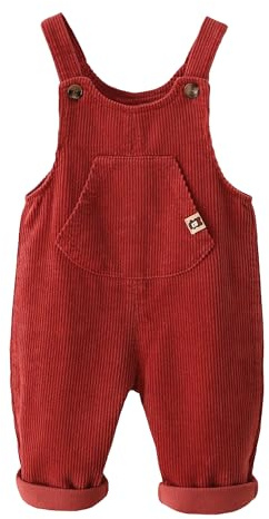 Happy Cherry - Baby Corduroy Dungarees Boys Girls Overalls Trousers Kids Jumpsuits with Suspenders Toddler Romper Bodysuit One Piece for Spring Autumn Winter - 1-5 years