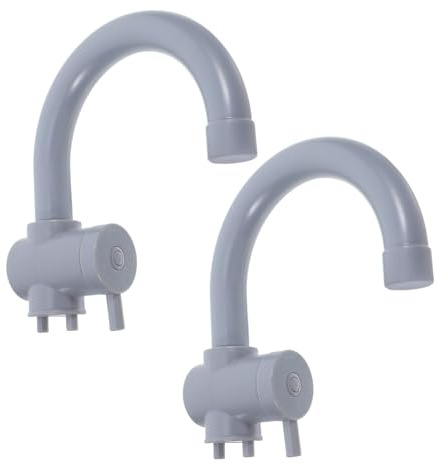 LRXIYODE 2 Pièces Robinet Évier Cuisine pour Garçon Fille Plastique et Solide Accessoires Remplacement Dinette Garçon Fille Jeu Dimitation Intérieur Extérieur