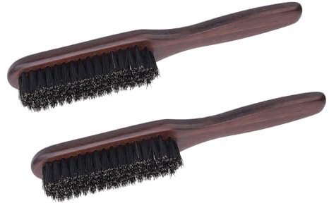 YUYTE Bartbürste für Männer, Fellpflegebürste mit Holzgriff und Künstlichem Tierhaar, Zum Bartschneiden und Haarstyling