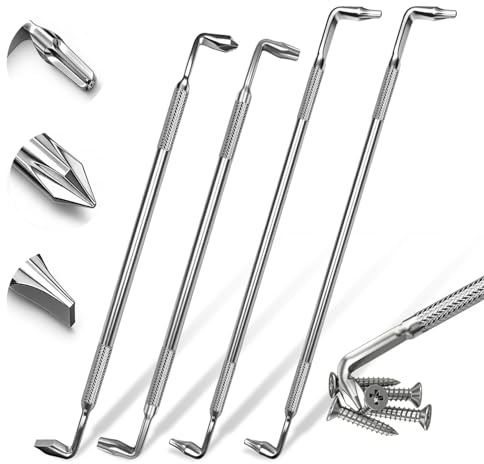 Set di 4 Cacciavite Angolare 90°Cacciaviti con Punta a Croce Piatta o Esagonale Cacciavite Magnetico Eccentrico a Doppia Punta Forma Z Operazioni Serraggio e Fissaggio Viti in Spazi Ristretti