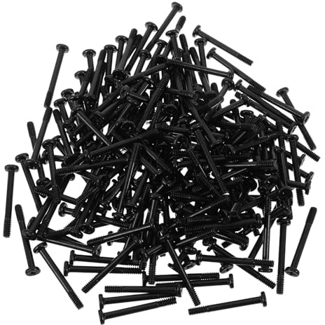 Garneck 200PCS Black Self Tapping Screws for PC Case Fan and Water Cooling Radiator – 6#32 x 30mm Long Computer Chassis Fixing Screws Kit for Desktop Host Installation