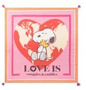 CODELLO Peanut Tuch aus feiner Modal-Baumwoll-Mischung mit Snoopy-Herz-Motiv