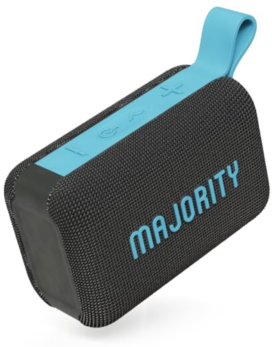 MAJORITY Move WR Portable Bluetooth Speaker 6.0, Auracast & TWS | World Record Audio Speaker & TWS Pairing | USB, AUX & Built-In Microphone | Compact Wireless Sound for Home, Travel & Outdoor