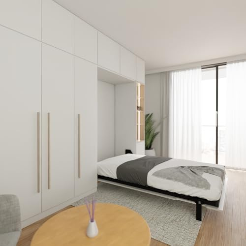 Wallbedking Morphy Platzsparender Pull-Down-Wandbett-Rahmen – Modulares, klappbares Murphy-Bett für DIY- und maßgefertigte Einbaumöbel (120x200 cm, Vertical)