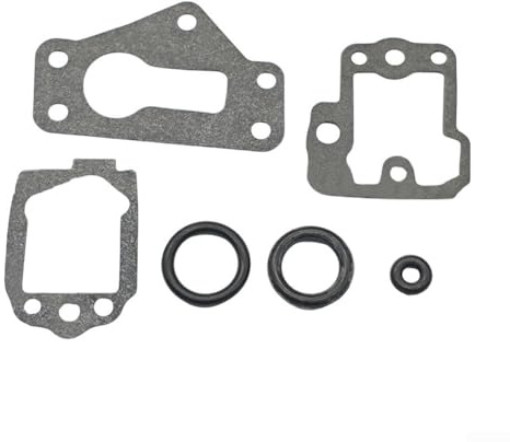 Vergaser Dichtungssatz für 301 Motor, kompatibel mit für TK Saxonette für Hercules Vergaser, 6-teiliges Papier und Gummidichtungsset für Rasentrimmer Reparatur