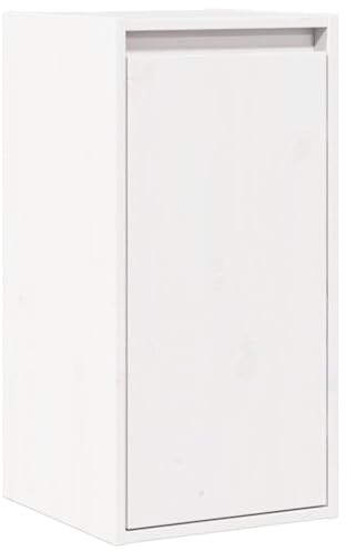 hliofuir Wandschrank 30x30x100 cm, Hängeschrank aus massivem Kiefernholz, Wandregal Weiß, Stabiles Regal für Wohnzimmer und Flur, Dekoratives Möbelstück für Bücher und Deko
