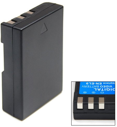 EN-EL9 Li-Ion Batterie pour Nikon, 900mAh