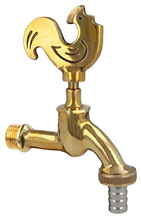 tecuro Nostalgie-Auslaufventil GOCKEL, 1/2 Zoll Wandanschluss, Messing poliert - 22935