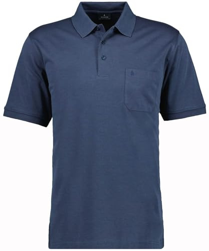 RAGMAN Herren Softknit-Poloshirt Uni, mit Brusttasche