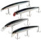 Dr.Fish kunstköder Meer Set raubfisch 4 für Zander, Hecht, Barsch Angeln Minnow Plug Wobbler 13-22g Mustad Höhenhaken 125cm