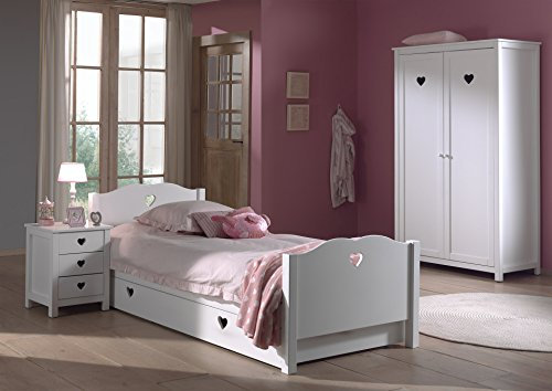 Vipack 'Autobett Amori Waschtisch Zimmer-Holz weiß 4-teilig, weiß, 110 x 57 x 190 cm