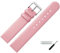 MARBURGER Uhrenarmband 16mm Leder Rose Silber - Montage Set 7611643000120