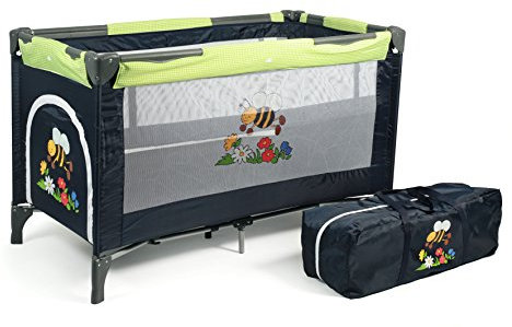 CHIC 4 BABY 340 16 Reisebett Luxus mit Einhängeboden für Neugeborene und Tragetasche, bumblebee
