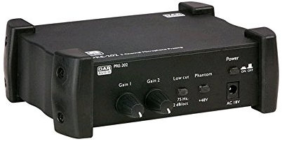 DAP Audio PRE-202 Mikrofon-Vorverstärker 2 Kanal
