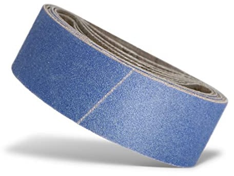 MENZER Blue Nastri abrasivi, 303 x 40 mm, p. Levigatrici palmari a nastro, Corindone zirconio (10 Pz.) G120
