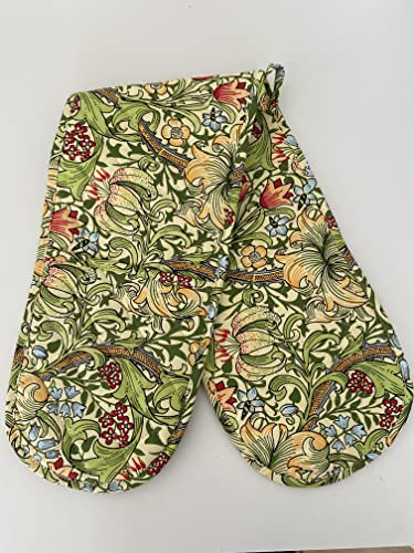 William Morris Cotton Double Ovenglove - Golden Lily