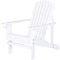 Outsunny Fauteuil de Jardin Adirondack Grand Confort Porte-gobelet intégré Bois de Sapin traité Peint Blanc