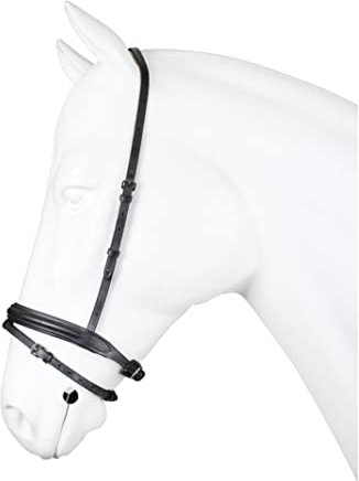 Horka Englisch Reithalfter, schwarz/silber
