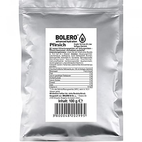 Bolero Drink - Pfirsich mit Stevia - 100g Beutel