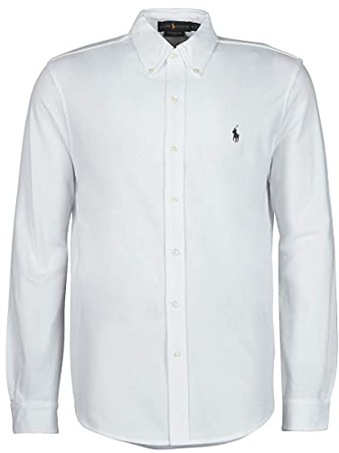 Polo Ralph Lauren Featherweight Mesh - Camicia Uomo, Bianco (White Xw9h2), taglia produttore: L