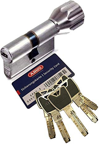 ABUS XP20S KXP20S Knaufzylinder Länge Z55/K40mm K=Knaufseite, mit Sicherungskarte und 5 Schlüssel mit Design-Clip, mit SKG** Bohrschutz