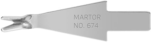 MARTOR 10x Trimmklinge 8,8 mm, rostfrei, Stahl, Entgratemesser | Im Spender, extrem scharf, für Grafikmesser & Entgratemesser, Handwerk, No. 674.50