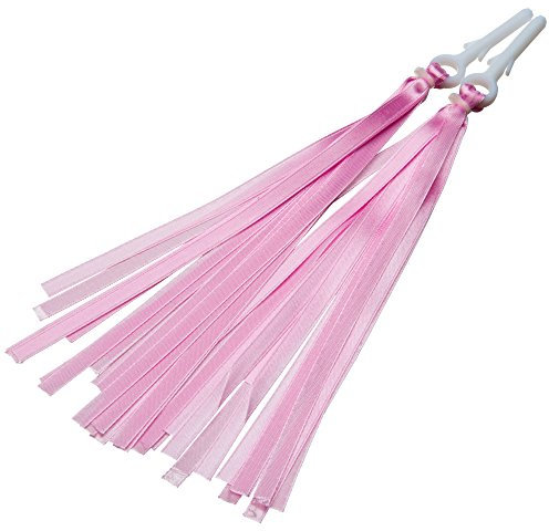 BIKESTAR Lenkerfransen Lenkerbändchen Streamer Bändchen | Für Kinderlaufrad und Kinderfahrrad | Pink