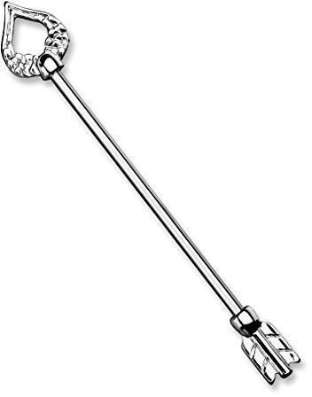 Tapsi´s Coolbodyart Industrial Piercing Barbell Chirurgenstahl Damen & Herren [Tribal Herz] 38mm | Industrial Barbell | Barbell Piercing Ohr | Ohrpiercing Stab | CBABI57_ST