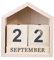 Vosarea 1Stk Retro-Desktop-Kalender bürodeko büro dekoration genschenkideen Manueller Kalender Date Desk-Kalenderblöcke Tischkalender Planer Kalender aus Holz hölzern Lebensmittel Bambus