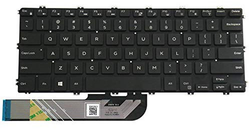 AUTENS US-Tastatur für Dell Inspiron 5480 5481 5482 5485 5488 5491 5580 5582 5585 5591 7386 7580 7586 / Vostro 5481 5581 Laptop ohne Rahmen (Hintergrundbeleuchtung)