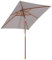 Outsunny Ombrellone da Giardino Inclinabile 2x1.5 m con Sistema a Corda e Presa d'Aria, Ombrellone da Esterno a 6 Stecche, in Legno, Bambù e Poliestere 180g/㎡, per Cortile Balcone Terrazzo, Grigio
