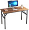 sogesfurniture BHEU-AC5FB-120 - Scrivania pieghevole per computer, ufficio, conferenze, per casa, ufficio, giardino, picnic, 120 x 60 cm, colore marrone e nero