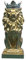 Vinbcorw Modern Wohndekoration Crown Lion Skulptur,LöWe Statue,Kunstharz Skulpturen,Handarbeit,Wohnzimmer Desktop Display Statue,Rot, Weiß, Schwarz, Gold, Silber 9.4x6.5x18cm,A4
