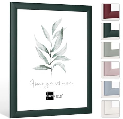 Bildershop-24 Bilderrahmen modern stabil Dalia Tannengrün Dunkelgrün 50 X 100 cm Rahmen für Bilder Urkunden Poster Farbe & Größe wählbar