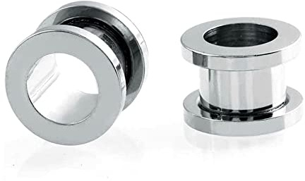 Aieci 2 Pezzo Dilatatore Acciaio Inossidabile Pircing Dilatatori Orecchini Ear Tunnel Plug Uomo Donna