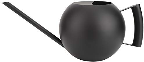 Edelstahl Gießkanne 1000ml/33oz Lange Ausguss Gießkanne Haushalt Pflanzengießkanne Metall Long Spout Gießkanne für Außen und Innenbereich (Schwarz)