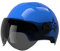 ACMEDE Jethelme Rollerhelm Sturzhelm Chopper Helm mit Visier Sonnenblende für Damen Herren Kinder Jethelm Roller Helm Kids Scooter Helm Schwarz, 54-62CM