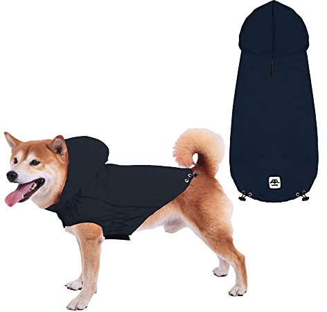 Hunderegenmantel, Regenmantel Hund Wasserdicht, Hunderegenmantel Wasserdicht Kleine Hunde, Hunderegenmantel Wasserdicht, Hunde Regenmantel, Hunde Hoodie, Hund Regenmantel (Navy Blau, S)