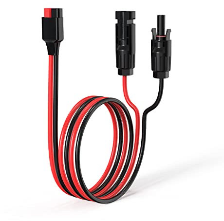 ELFCULB Solar auf Anderson Kabel 10AWG Solarladekabel 45A Anderson Stecker für Powerstation Solarpanel Solargenerator(0.6M)