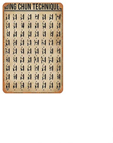 Wing Chun Techniques Poster, Portrait, ohne Rahmen, Vintage-Poster, lustige Geschenke für Zuhause, Büro, Badezimmer, Kneipen, Höhle, Küche, Outdoor-Wanddekoration, 20,3 x 30,5 cm