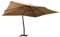 ZEYUAN Sombrilla lateral voladiza con poste madera taupe 400x300 cm, Parasoles De Jardin, Sombrilla Piscina, Sombrilla Terraza Exterior, Parasol Playa, Sombrillas Para Jardin - 318431