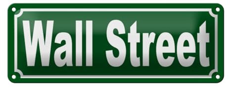 Blechschild gewölbt 27x10cm Wall Street Deko Geschenk Schild