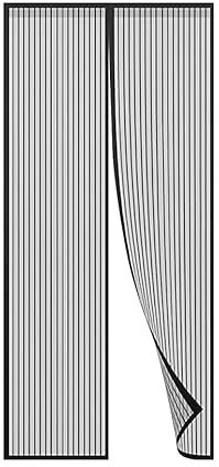 Il Gruppone Passione Casa Zanzariera Magnetica per Porte Porta Finestra 140 x 240 Cm -Rete Fine,Si Chiude da Sola Facile Installazione - Nero - 140x240 Cm