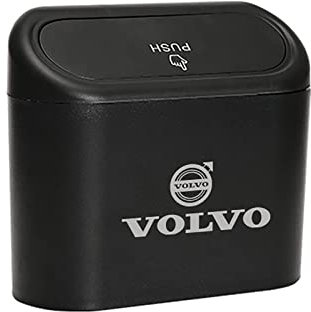 JIGMOD Auto Mülleimer für Volvo C30 C70 S60 S90 XC60 V60 S40 S80L S90 XC40 V40, Multifunktional Kleiner Automülleinmer, Stylischer Automülleimer, Wasserdicht Tragbarer Mülleimer, Auto Zubehör